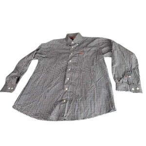 Cinch Button Up Shirt Men‎ Sz S Plaid Long Sleeve Embroidered Cowboy Western